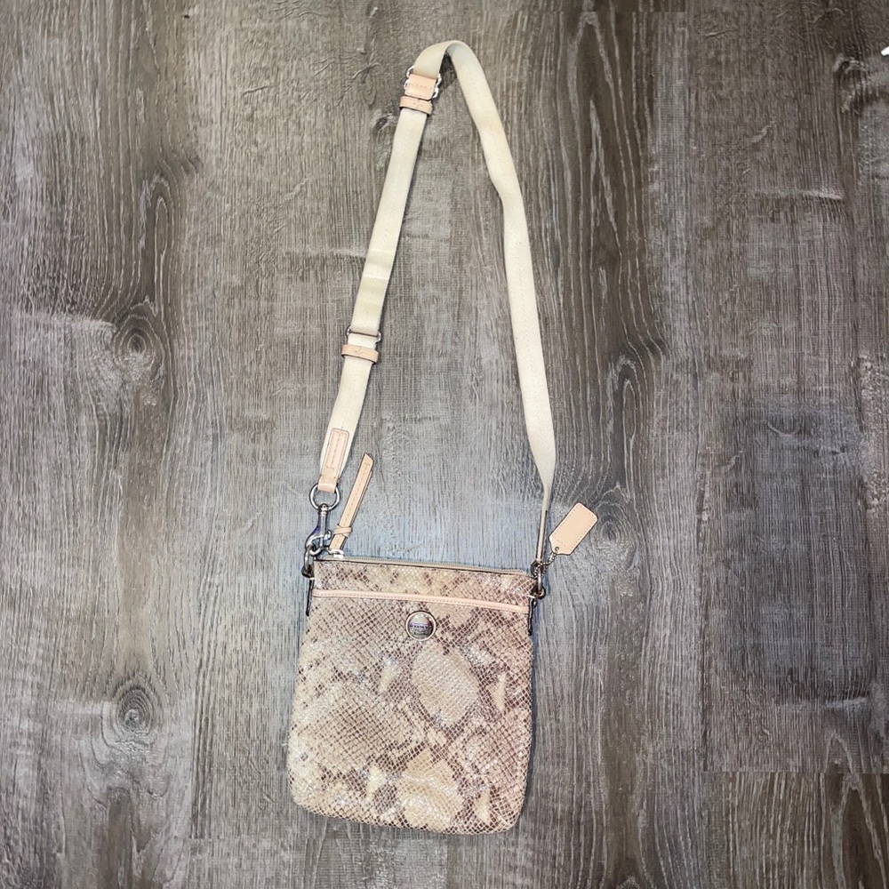 Coach snakeskin crossbody